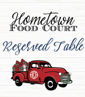2019 A Christmas Affair - Hometown Food Court Reserved Table